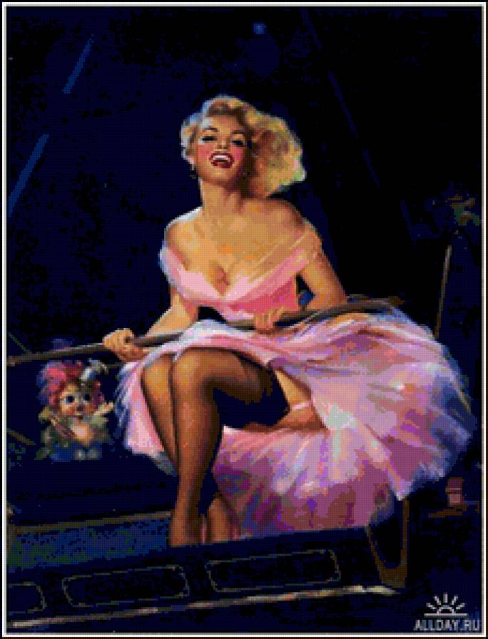 Розовая фантазия - люди, девушки, винтаж - предпросмотр