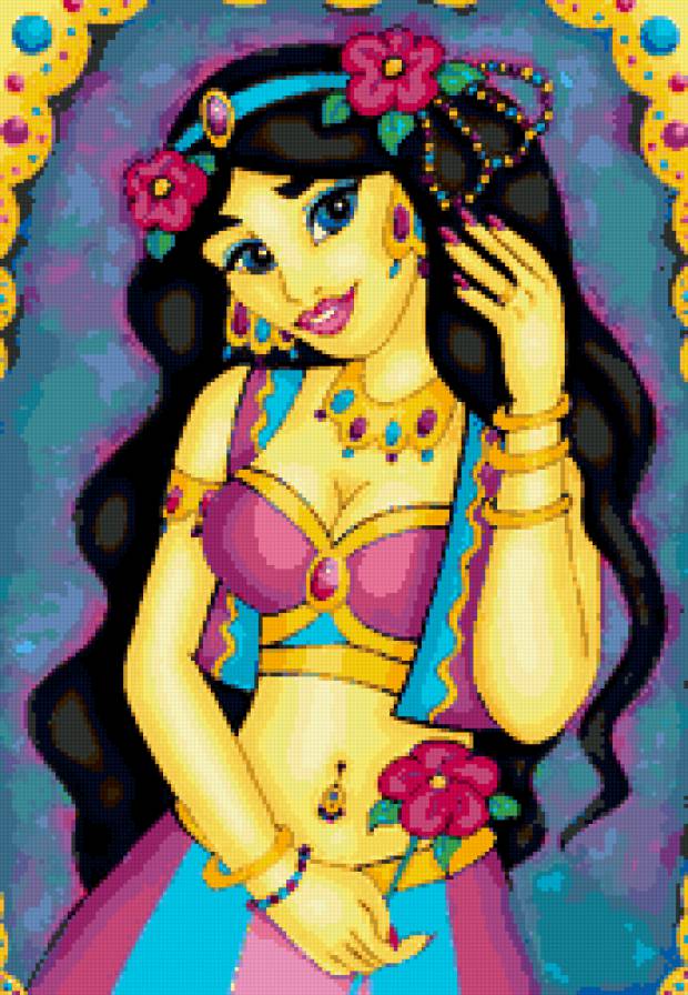 девушка - девушки, восток, рисунок - предпросмотр