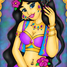 Схема вышивки «девушка»