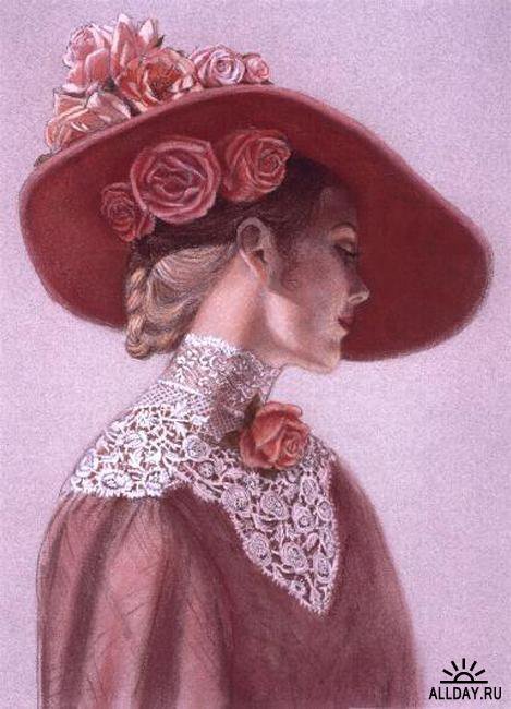 Девушка в шляпке - люди, шляпки, девушки - оригинал