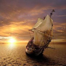 Схема вышивки «кораблик»