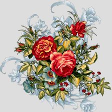 Схема вышивки «букет цветов»