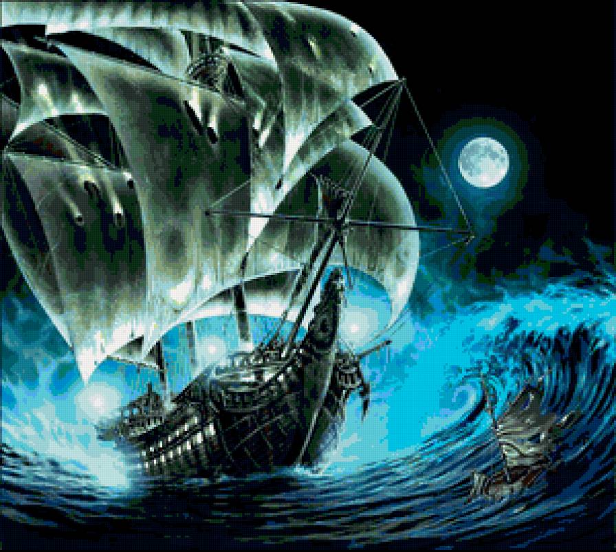 Корабль - корабль, море - предпросмотр