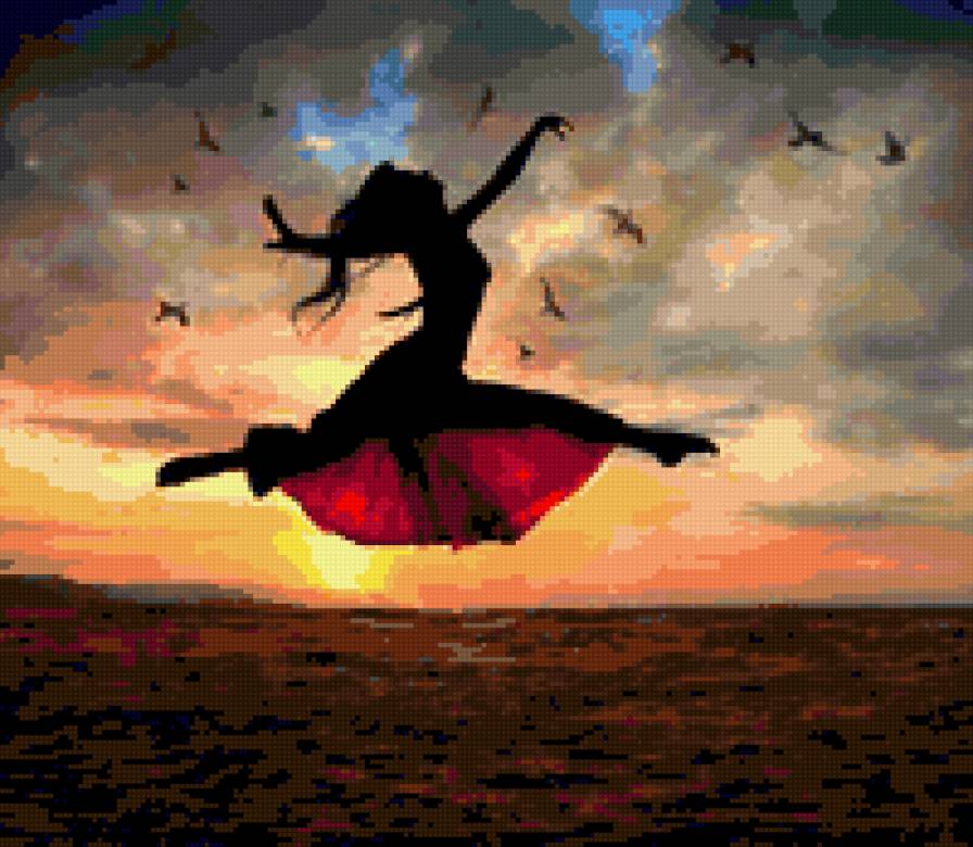 танец - силуэт - предпросмотр