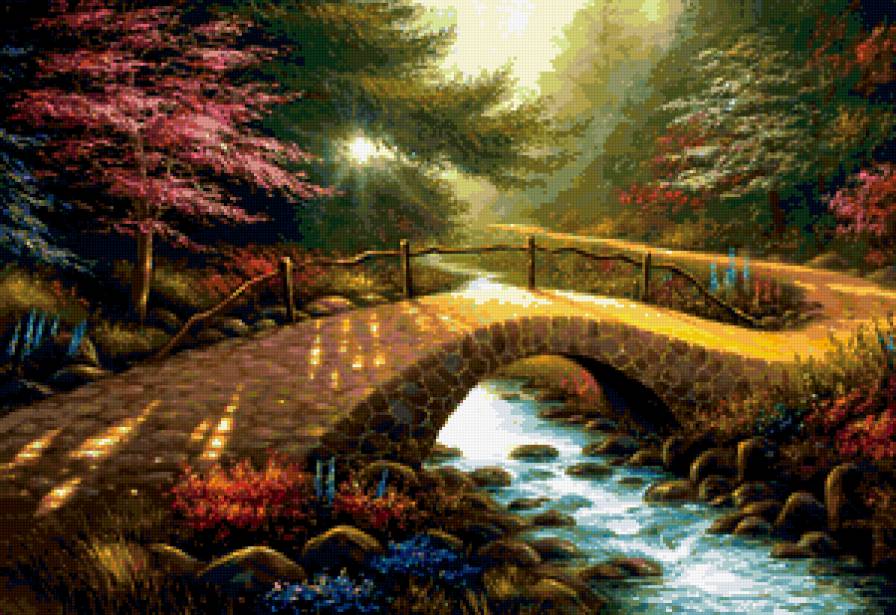 Пейзаж, лес, река - пейзаж, река, лес - предпросмотр