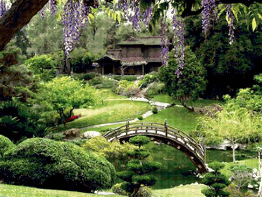 японский сад - мост, япония, сад - предпросмотр