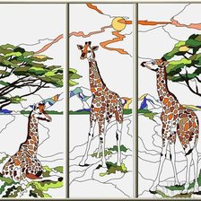 Оригинал схемы вышивки «жирафы» (№294241)