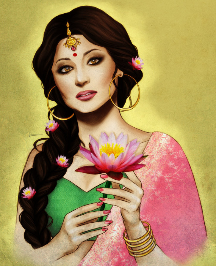 девушка - индианка, индия, восток, образ, женщина - оригинал