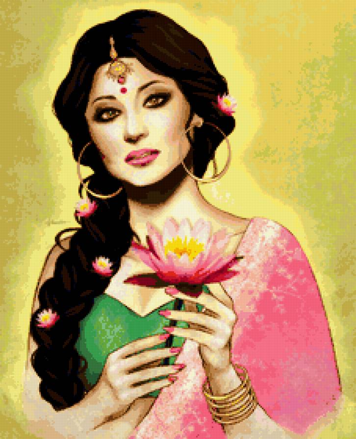 девушка - образ, индианка, индия, восток, женщина - предпросмотр