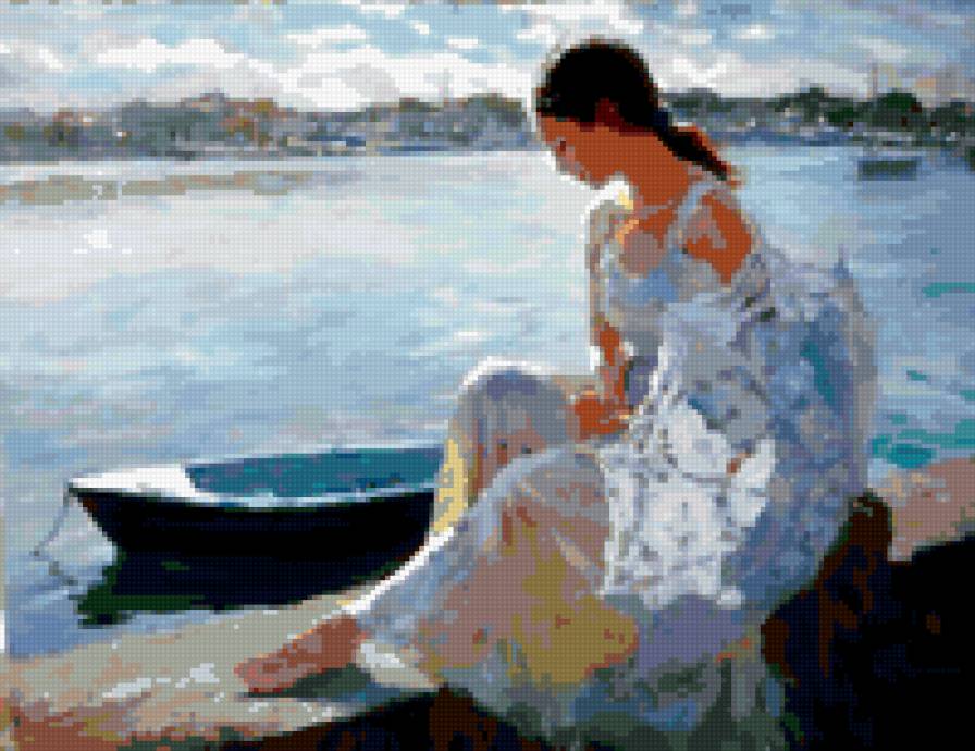 Девушка - портрет, девушка, пейзаж - предпросмотр