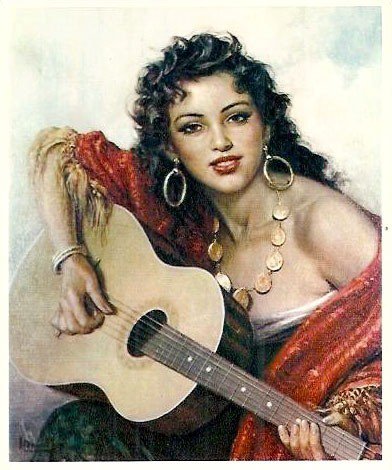 Романс - гитара, девушка - оригинал