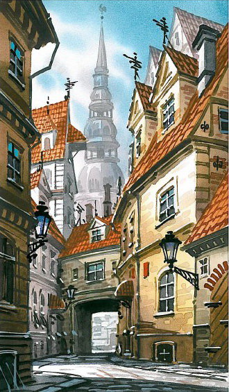 Старая Рига 1 - рига - оригинал