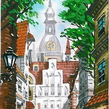 Схема вышивки «Старая Рига 2»