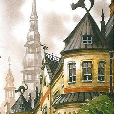 Схема вышивки «Старая Рига 3»