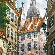 Схема вышивки «Старая Рига 5»