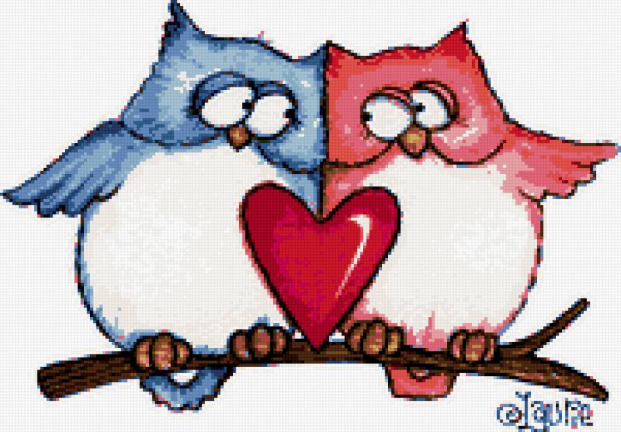 Owls in Love - совы - предпросмотр