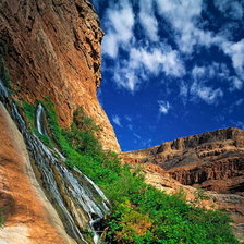 Схема вышивки «скала с водопадом»