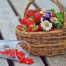 Схема вышивки «корзинка с ягодами»