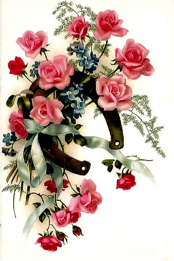 оберег на счастье - подкова, розы - оригинал