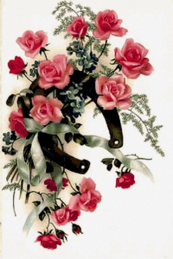 оберег на счастье - розы, подкова - предпросмотр