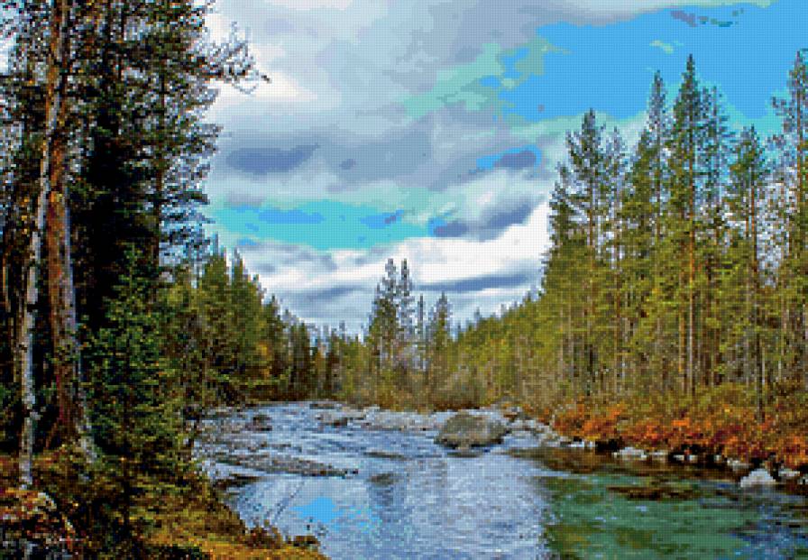 природа - река, лес - предпросмотр