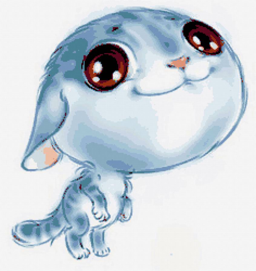 Котенок с большими глазами - котенок, детское, животные - предпросмотр