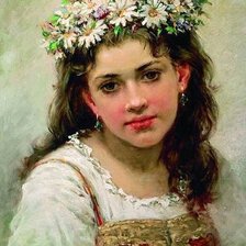 Схема вышивки «Девушка»