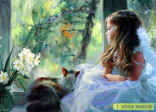 Любовь 5 - котенок, девочка - оригинал