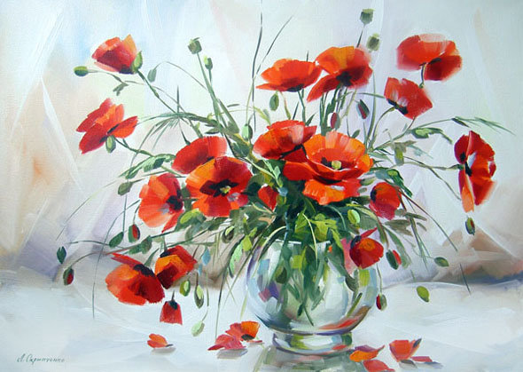 Маки 1 - букет, натюрморт, цветы - оригинал