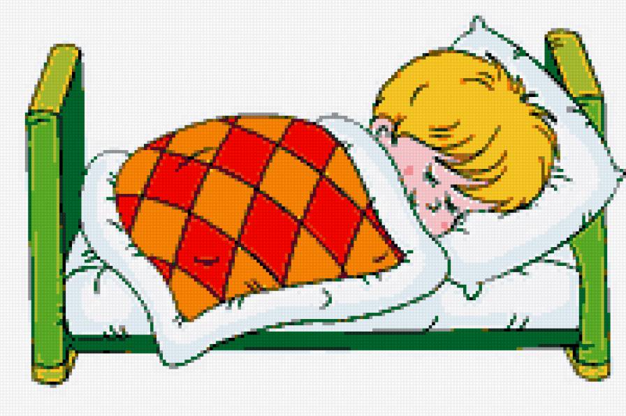 Спящий мальчик - мальчик, кровать, сон, ребенок, детское - предпросмотр