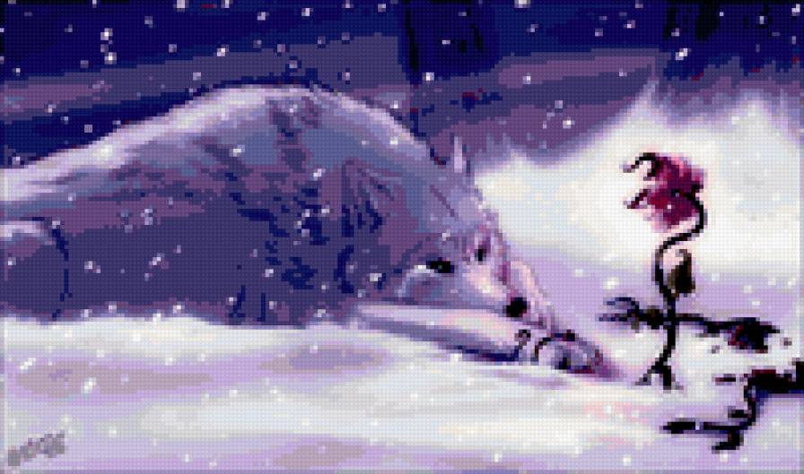 киба - волки, цветы - предпросмотр