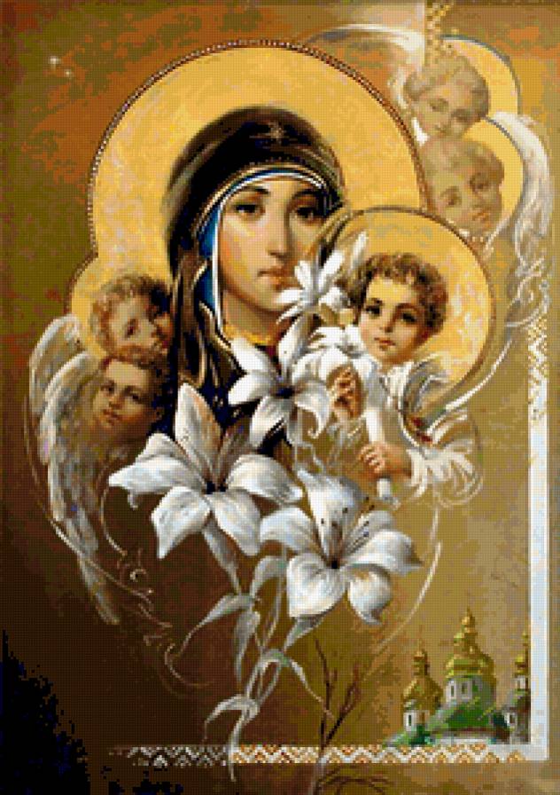 Божья матерь - икона - предпросмотр