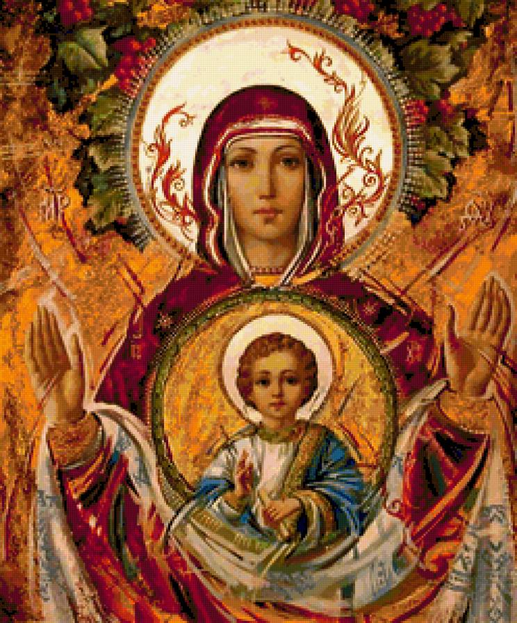 Божья матерь - икона - предпросмотр