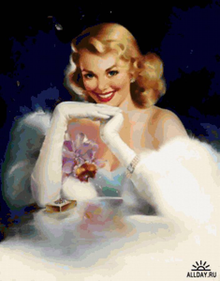 Девушка с орхидеей - портрет, девушки, орхидеи - предпросмотр