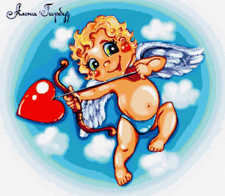 Купидончик - ангелочек, любовь, детское - предпросмотр