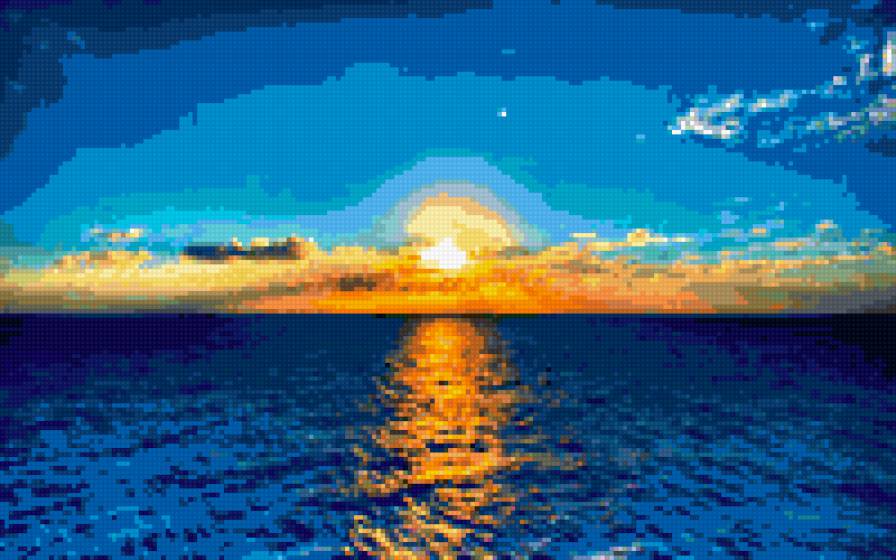 закат - красота, солнце, море, закат, природа - предпросмотр