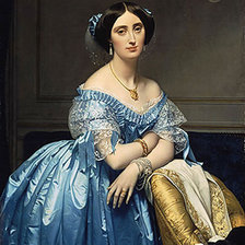 Оригинал схемы вышивки «Дама в голубом.Женский портрет» (№296790)