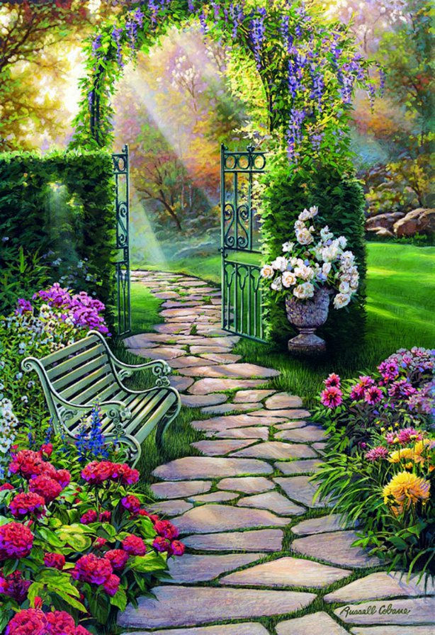 Дверь в лето - лето, цветы, пейзаж - оригинал