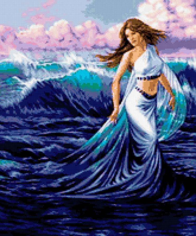 морское чудо - море, девушка - предпросмотр