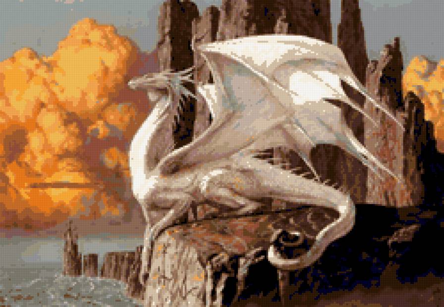 белый дракон - дракон - предпросмотр