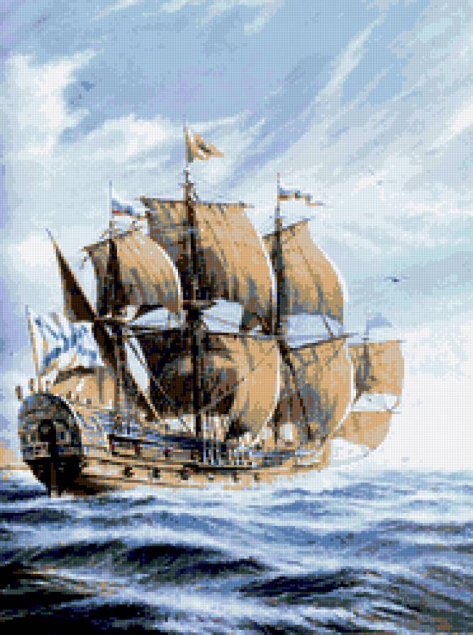 а волны...бьются о борт корабля - корабль, море - предпросмотр