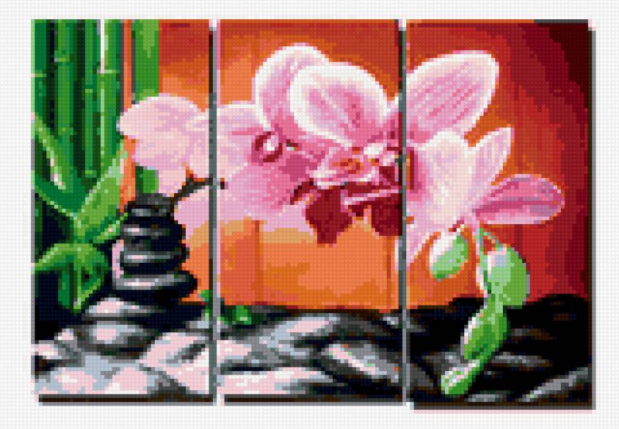 №298115 - триптих, цветы - предпросмотр