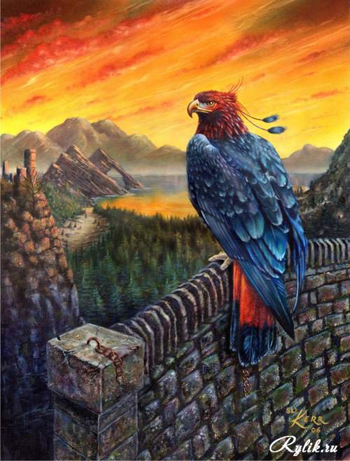 Колорадский закат - природа, сщкщл, хвойный лес, птицы, каньон, св. америка, замок - оригинал