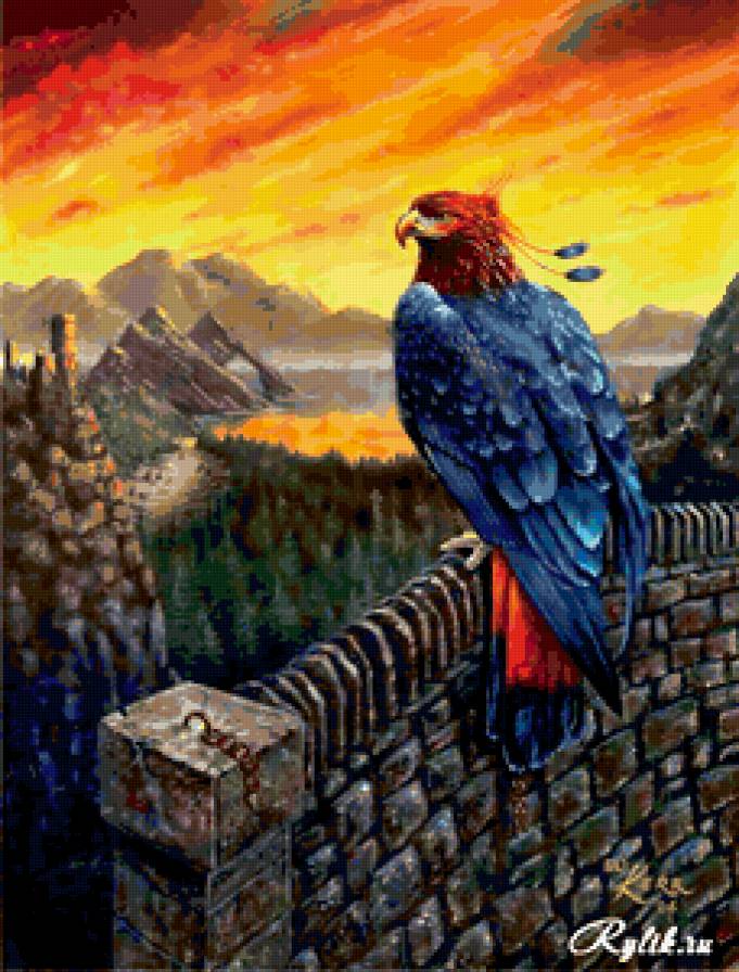 Колорадский закат - птицы, хвойный лес, сщкщл, каньон, природа, замок, св. америка - предпросмотр