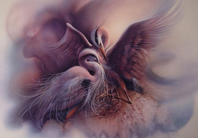 журавли ли богл - птицы, журавли - оригинал