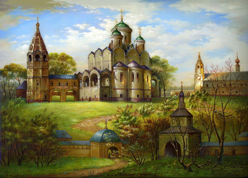 ХРАМ - церковь, природа, храм, религия, собор, пейзаж, картина - оригинал