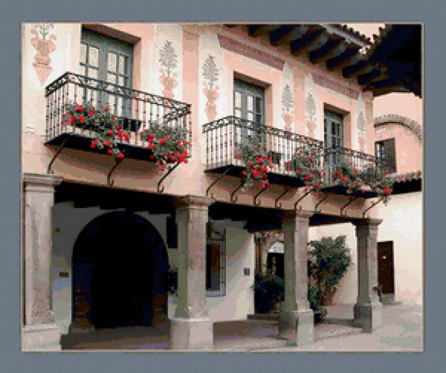 балкон с цветами - балкон - предпросмотр