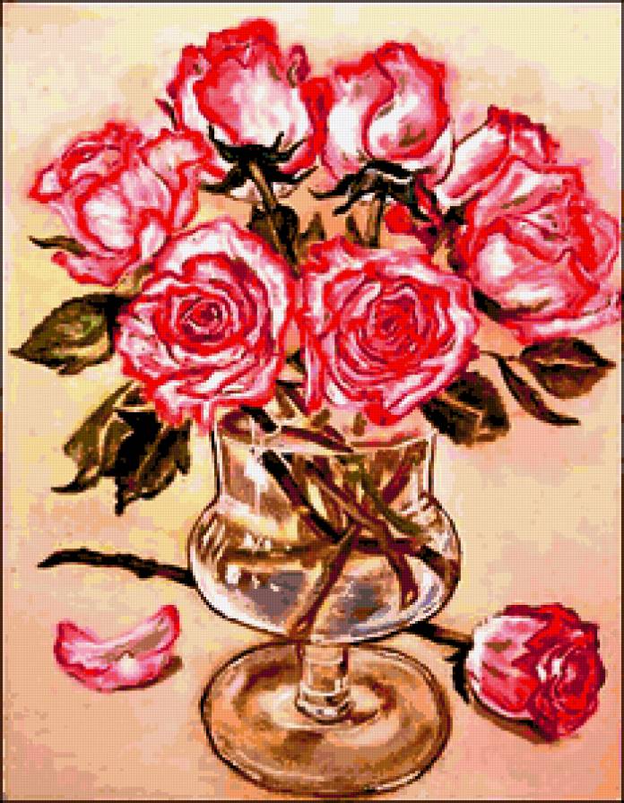 Розы - цветы, роза, розы, розочки, букет, душистые розы, ваза - предпросмотр