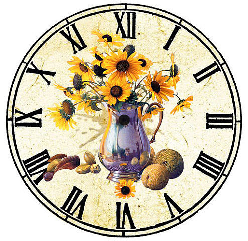 Часы - цветы, часы. натюрморт - оригинал