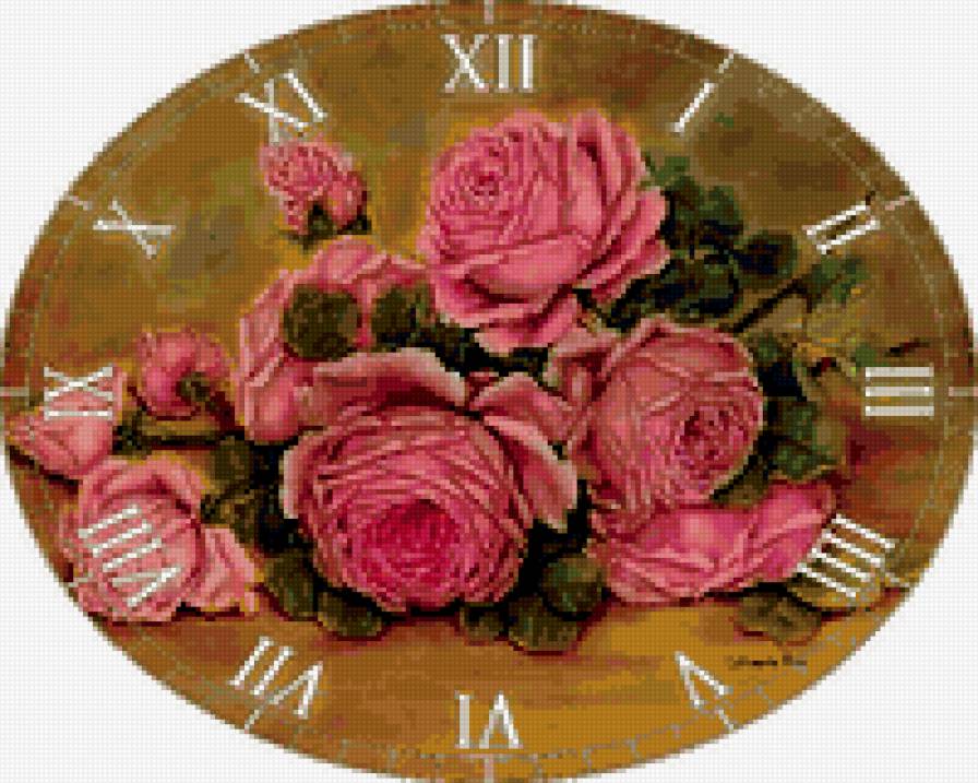 Часы - часы. натюрморт, цветы - предпросмотр